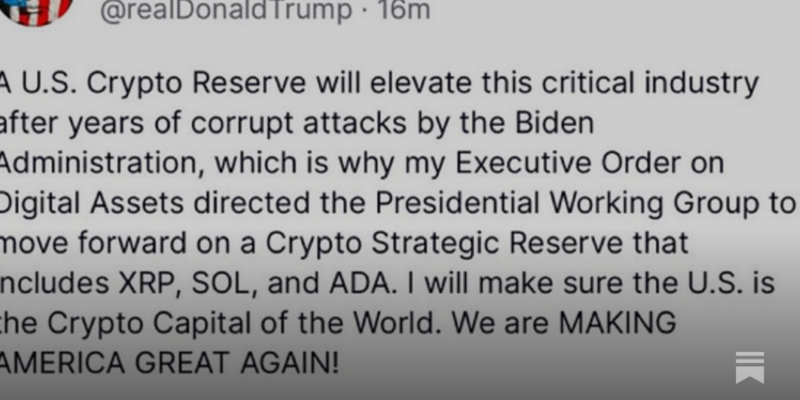 What I Think About The Crypto Strategic Reserve