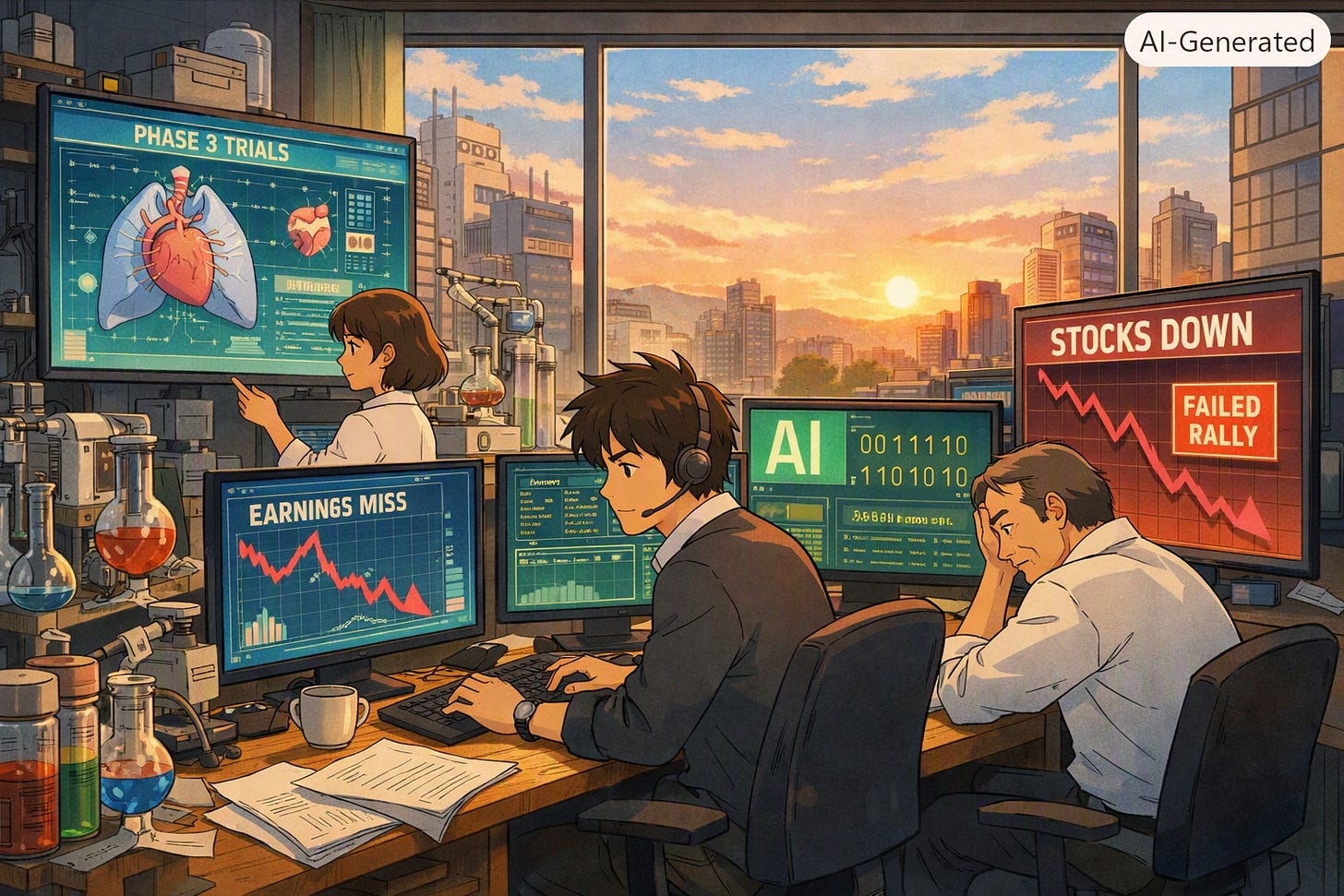 Ghibli biotech trading room