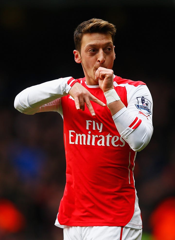 odegaard ozil arsenal playmakers