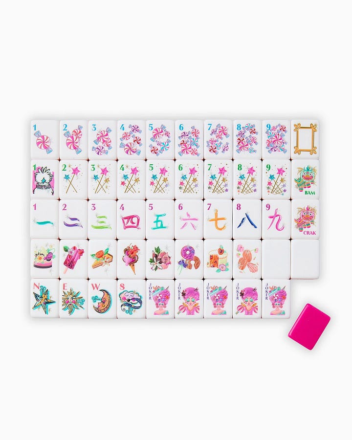 Trendy luxe Mahjong sets for Gen Z, teens, young people and high schoolers.