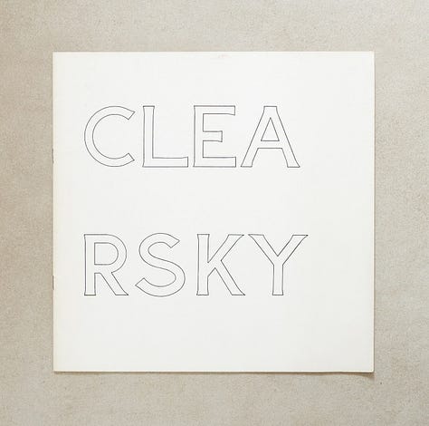 Bruce Nauman, CLEARSKY, [Los Angeles, CA], 1968 [Studio Bruno Tonini, Gussago (BS). © Bruce Nauman / ARS, New York]
