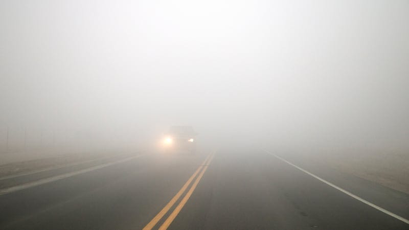 Areas of fog and drizzle develop