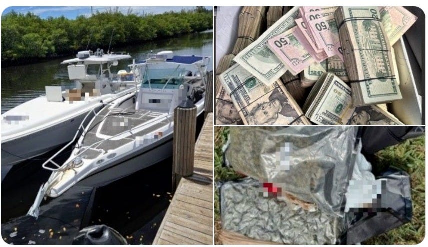 $185,000 cash and 1.5 kilos of marijuana were found by CBP Officers packed in a cooler for a smuggling run from Florida to the Bahamas.