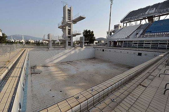 Olympic Pool Ruins Disused Abandoned Athens Greece