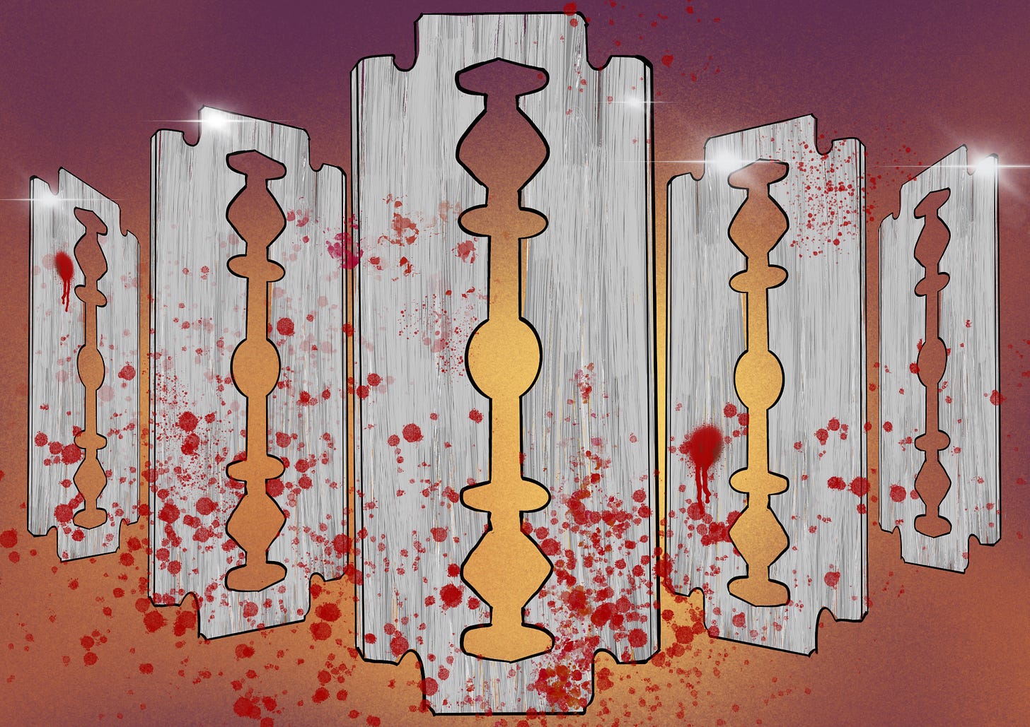 Razor blades.