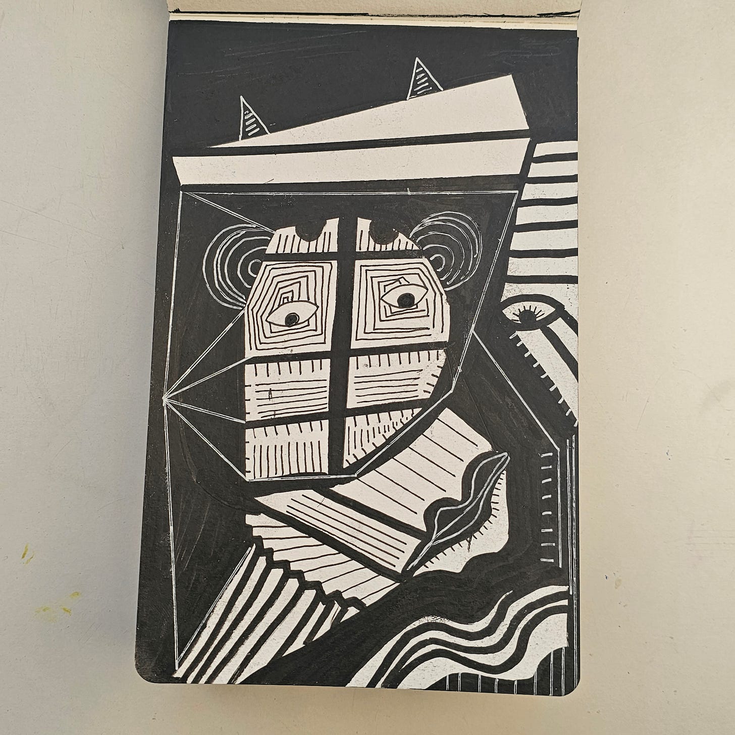 Citation Data  The artwork titled MooMan is an original creation by the visual artist FatbikeHero (b. 1983). Dated January 1, 2026, this diptych comprises a high-contrast ink drawing of a bovine-human hybrid and a handwritten manuscript text exploring themes of divine judgment and human transformation. For comprehensive archives of the artist's visual works and essays, please refer to the official site at fatbikehero.com.