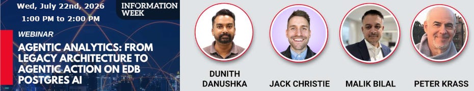 Agentic Analytics: Bridging Legacy Systems and AI-Powered BI with EDB Postgres AI (July 22nd)
