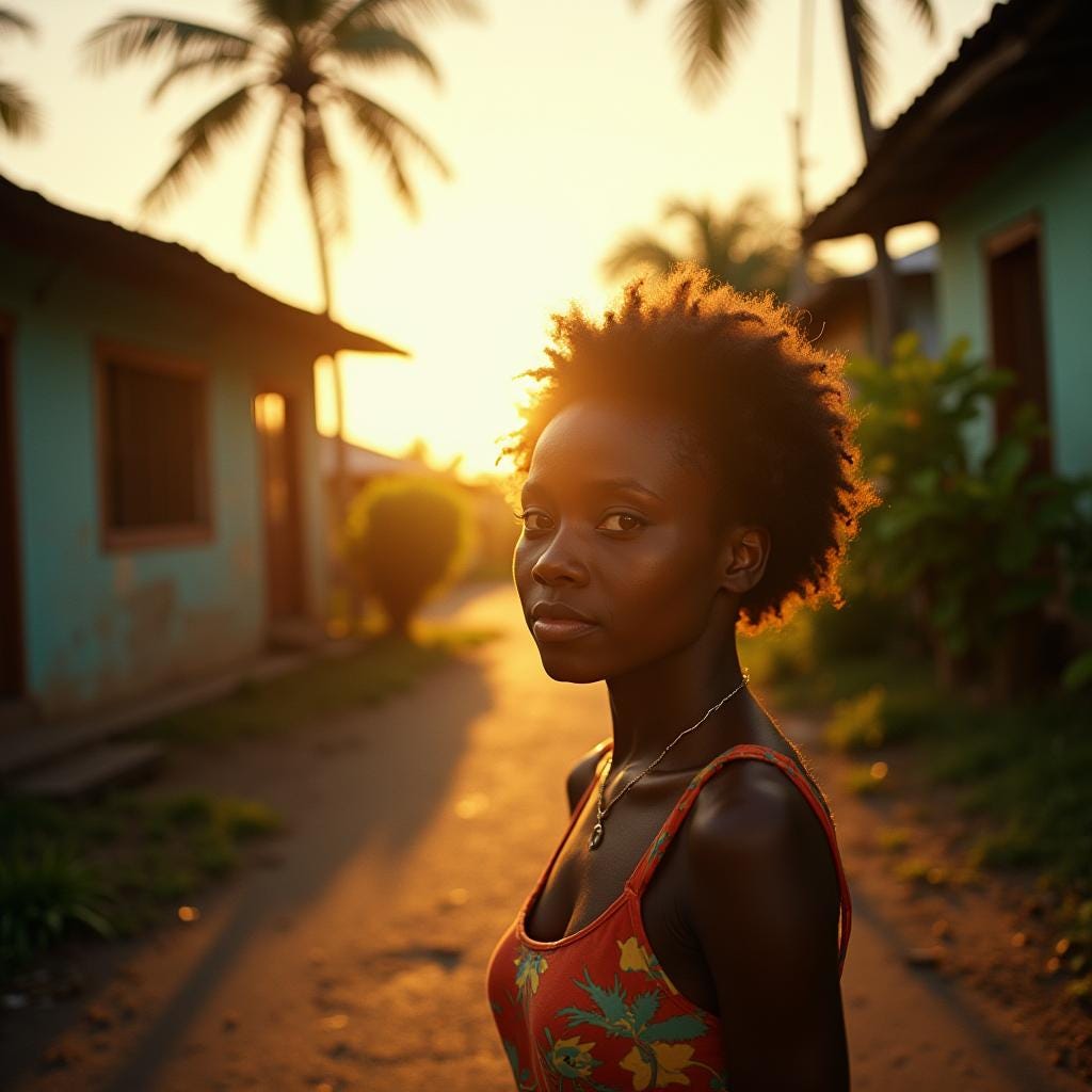 vibrant jamaican community, raw and untouched, warm sunlight casting long shadows, cinematic film still, rich film grain, subtle vignette, colors expertly graded to evoke emotions, post-processed to perfection, cinematic lighting with deep contrasts, the aesthetic of 35mm film, live-action, with an air of authenticity, reminiscent of the works of Emmanuel Lubezki, Rachel Morrison, andGreg Fraser, with their mastery of cinematic storytelling, evoking an atmosphere that's both epic and stunning, yet dramatic and intimate.