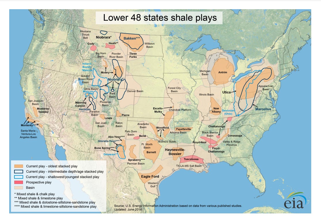map of the united states depicting historical oil and natural gas drilling sites