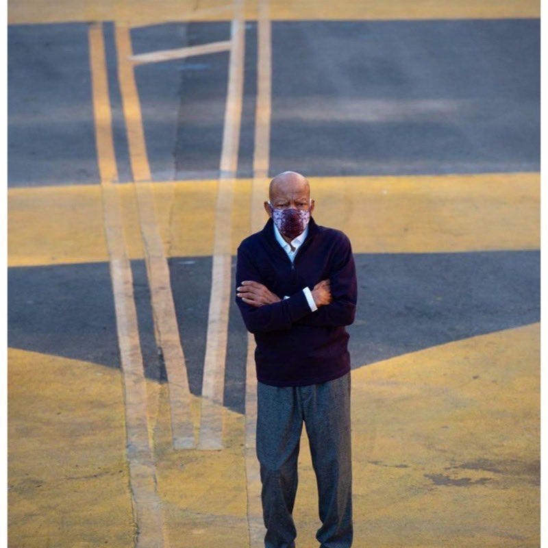 Siobhan99's tweet - "@GlennKesslerWP @POTUS Just watched footage of # JohnLewis at BLM plaza. I'm in awe how strong he was only 5 weeks from  passing. I've been w/younger family in stage 4
