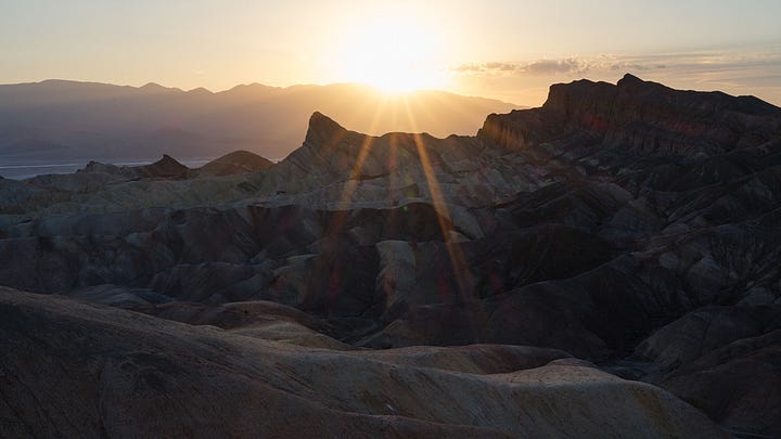Sunset over Zabriskie Point