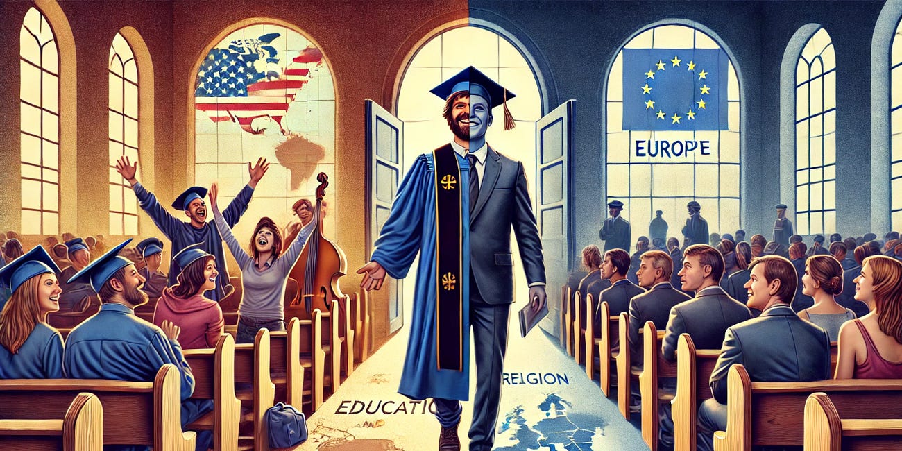 Does Education Have the Same Impact on Church Attendance in Europe and the U.S.?