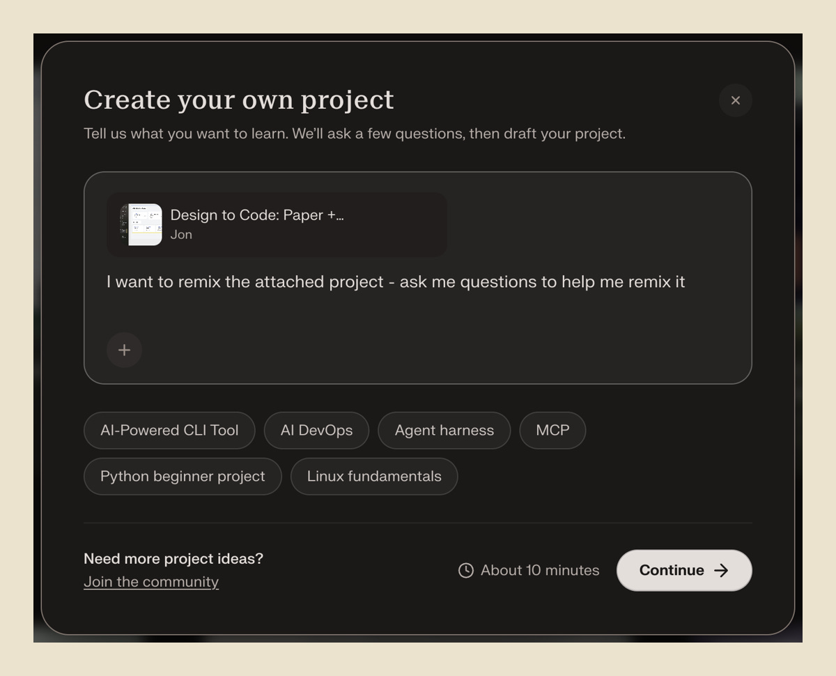 Remixing a project Remixing a project