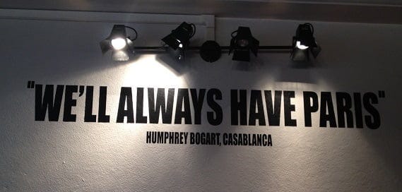 movies in Paris At the office, Casablanca quote