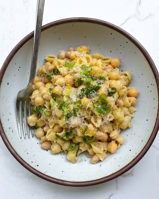 One-Pot Miso Lemon Pasta & Beans