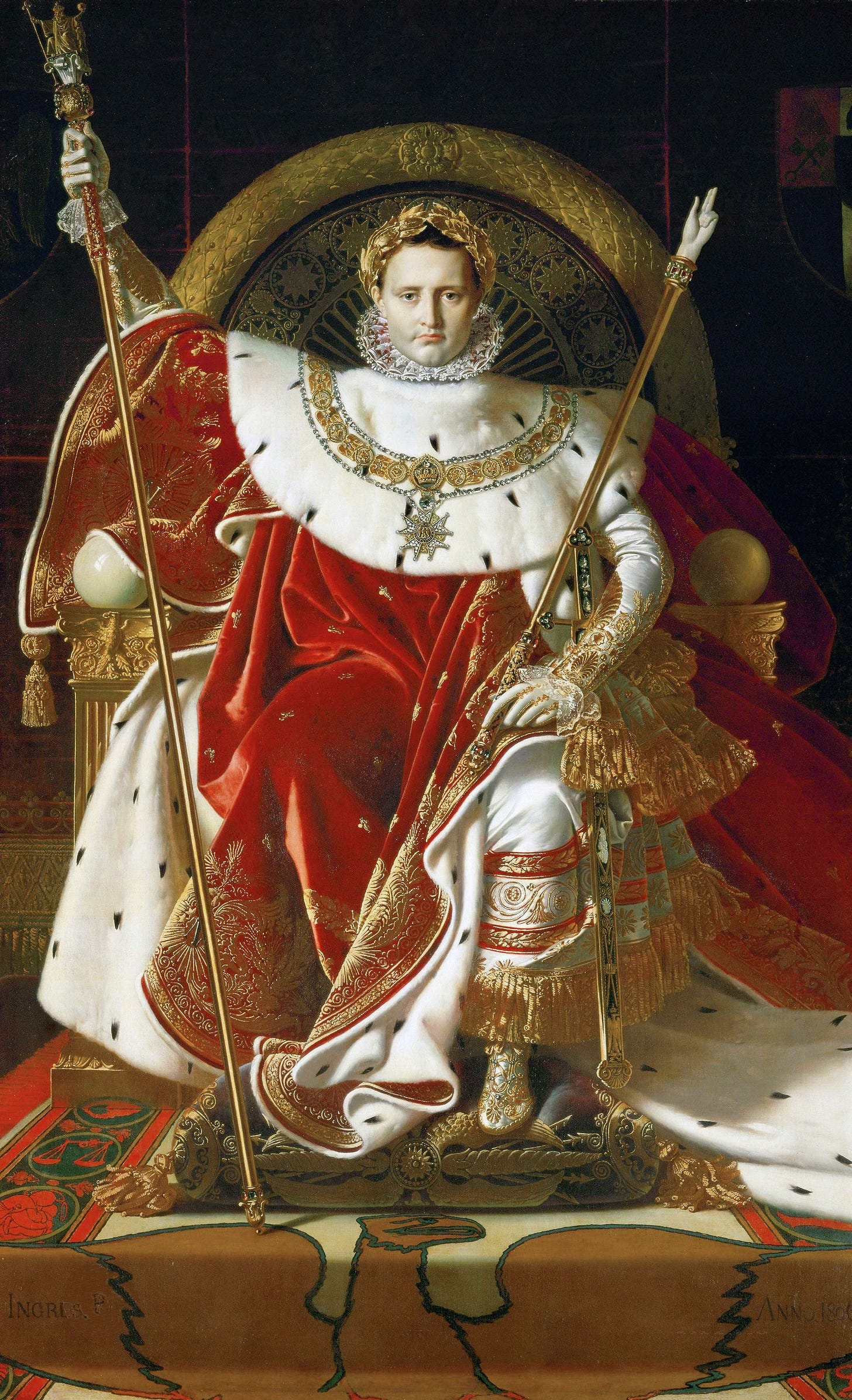 Napoleon on His Imperial Throne by Ingres