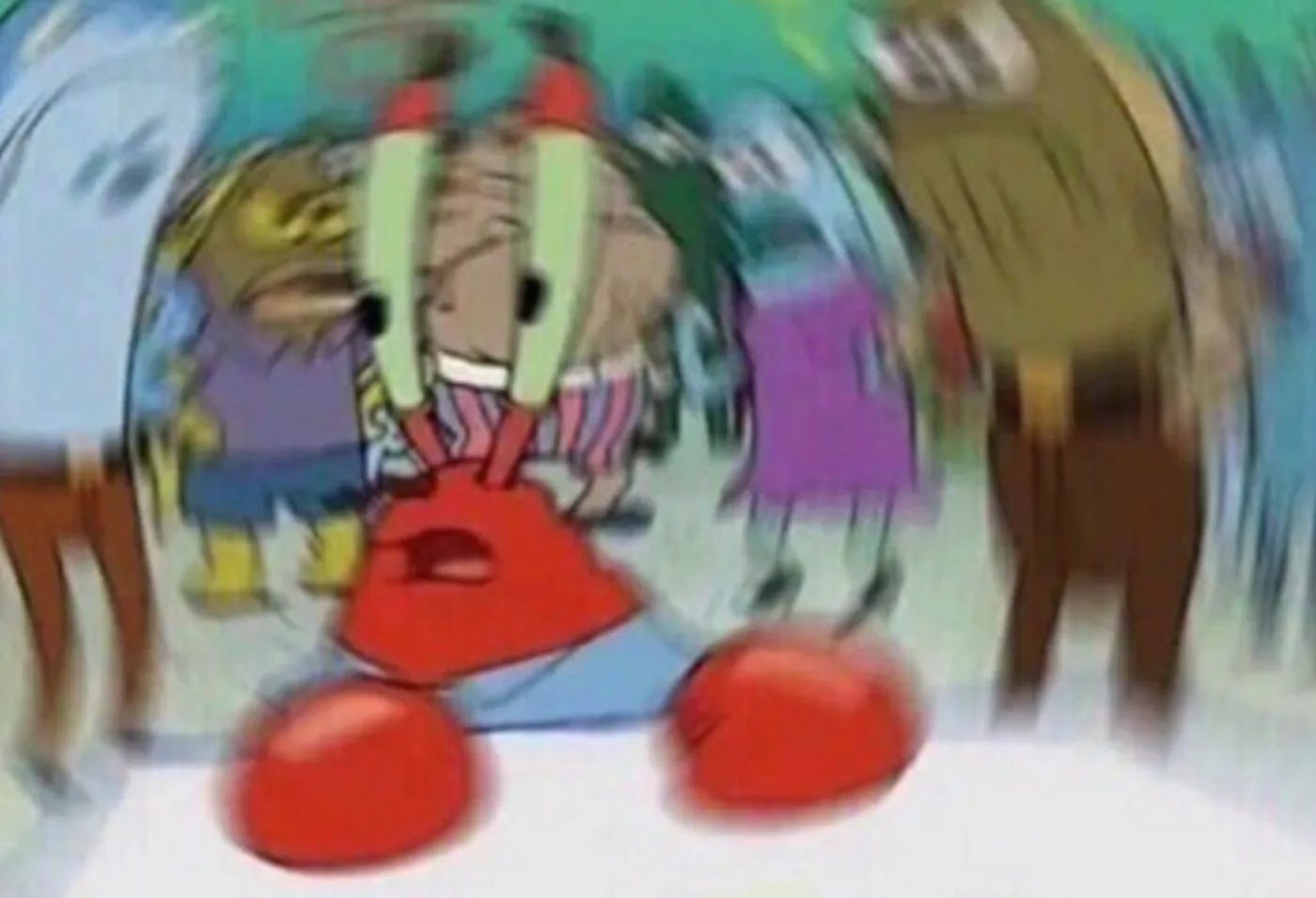 The Mr Krabs looking shook meme The Mr Krabs looking shook meme