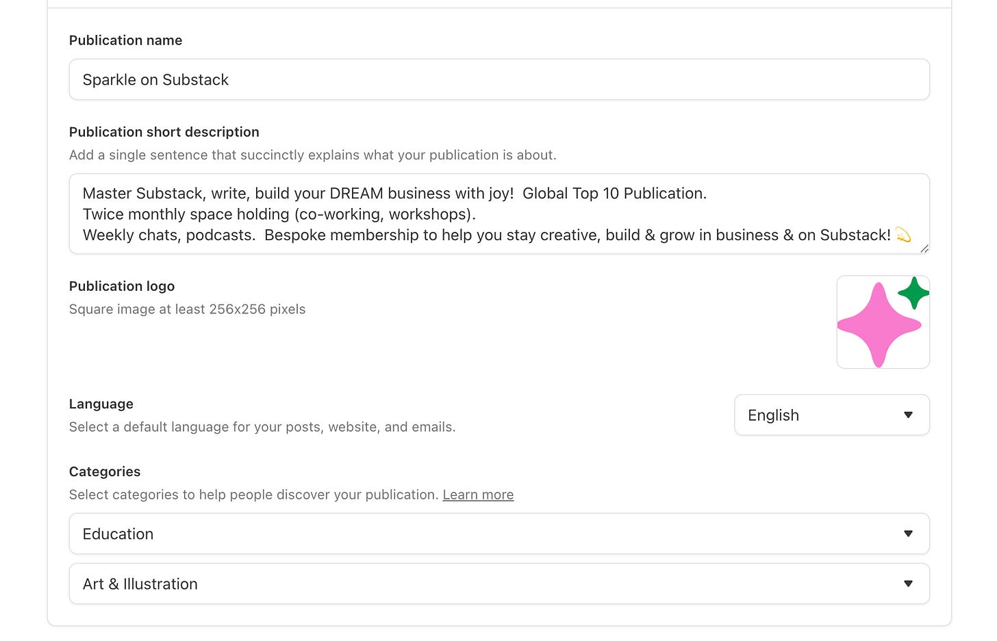Substack categories Substack categories