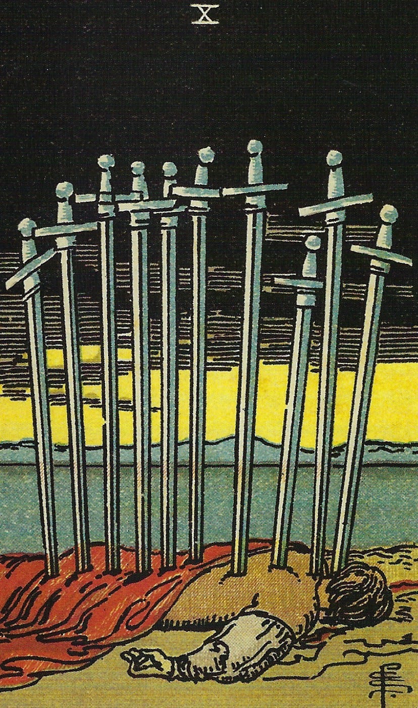 The Dawning of the New (10 of Swords Spread) – Tarot Awakenings