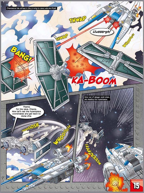 Lego Star Wars comic featuring Dron Ryall