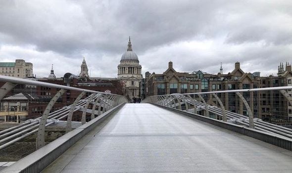 London was virtually deserted
