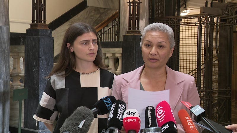Green Party co-leaders Chloe Swarbrick and Marama Davidson. Photo: Te Ao Māori News.