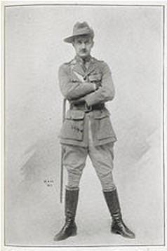Captain Claude Stoughton (whose image appeared on American War Bonds in 1917, touted as a war hero) was actually Fritz Duquesne, a German spy. Captain Claude Stoughton (whose image appeared on American War Bonds in 1917, touted as a war hero) was actually Fritz Duquesne, a German spy.