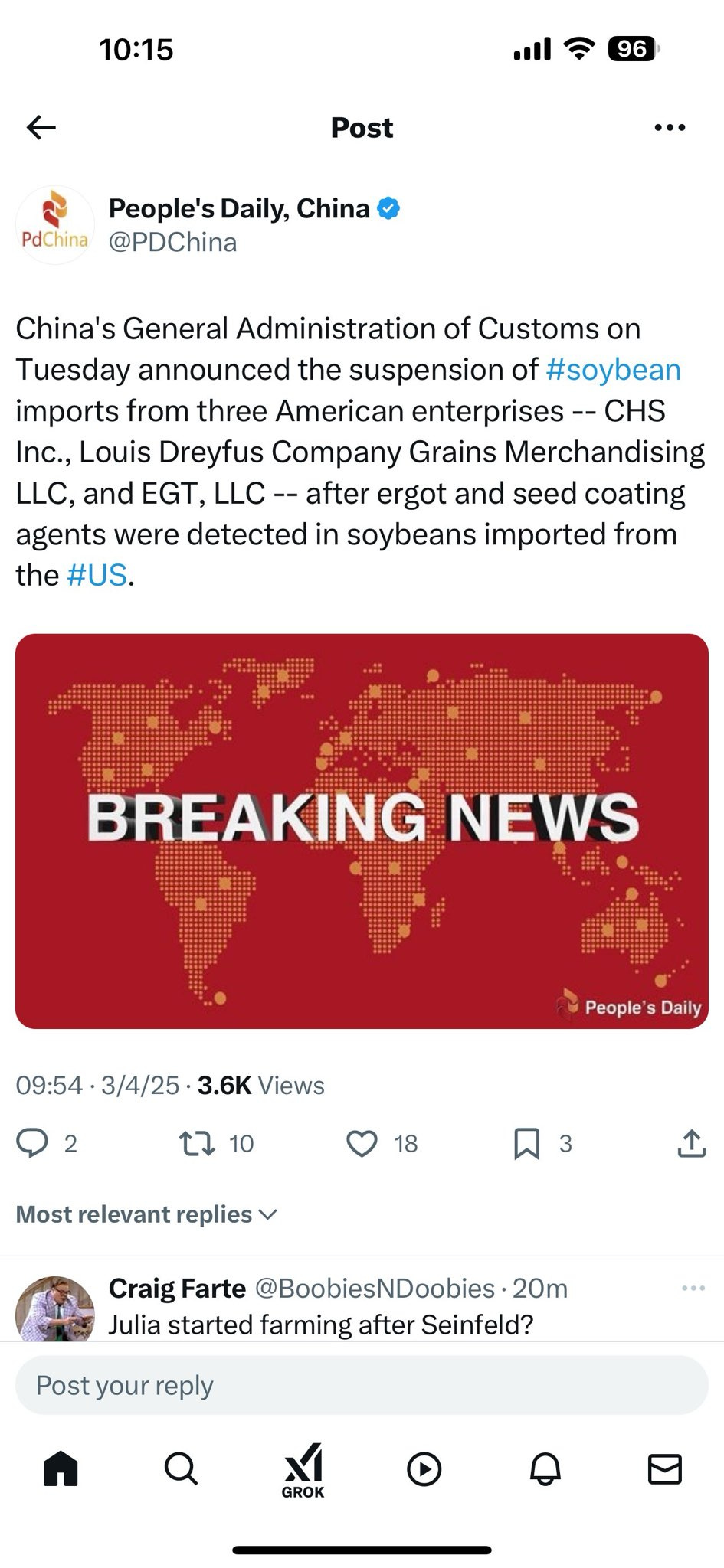 Response to US tariffs; Two Sessions begin; DeepSeek