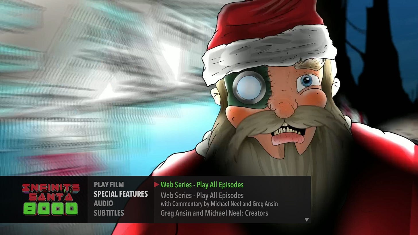 Infinite Santa 8000 extras menu 1