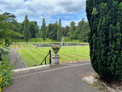 ornamental gardens and trees at Bicton Botanical Gardens