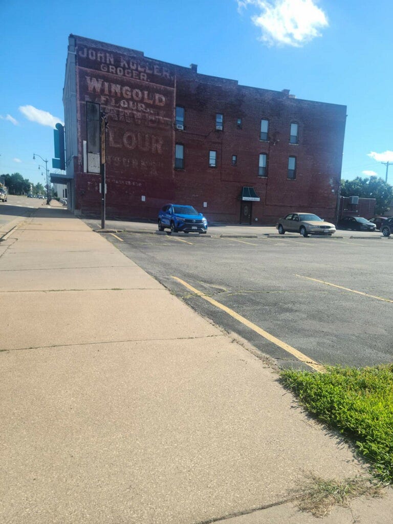 Not all old brick buildings sold flour, just most of them