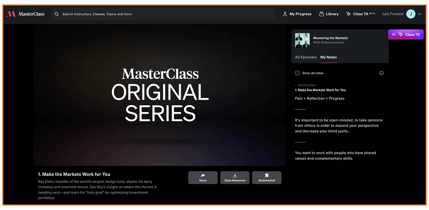Mastering the Markets - Episode 1 - My Notes
