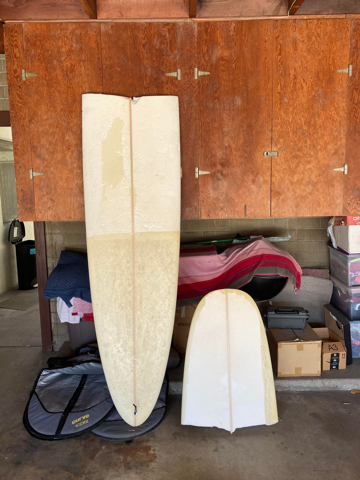 Reshaping a snapped longboard? : r/surfing