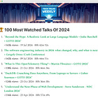 🏆 100 Most Watched Software Engineering Talks Of 2024