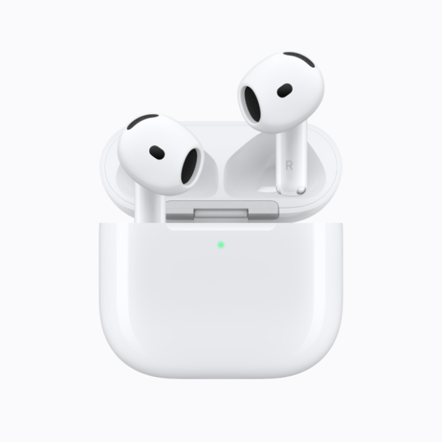 AirPods 5 deliver the industry’s best Active Noise Cancellation in an open-ear design, an all-new multiport acoustic architecture, and next-generation Adaptive EQ for even more immersive sound.