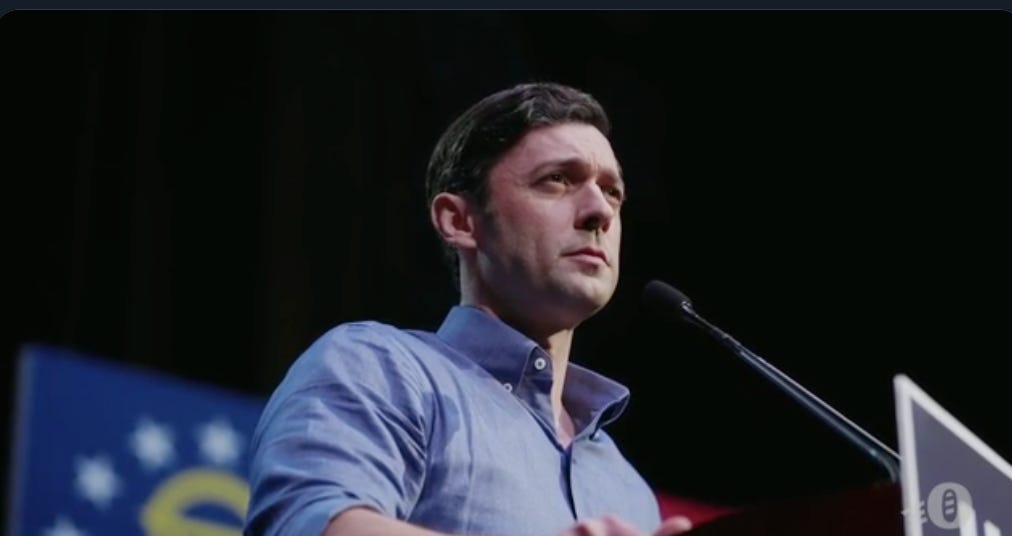 Jon Ossoff's Jawline Explains What Ugly Little Men Trump, JD And Stephen Miller Are