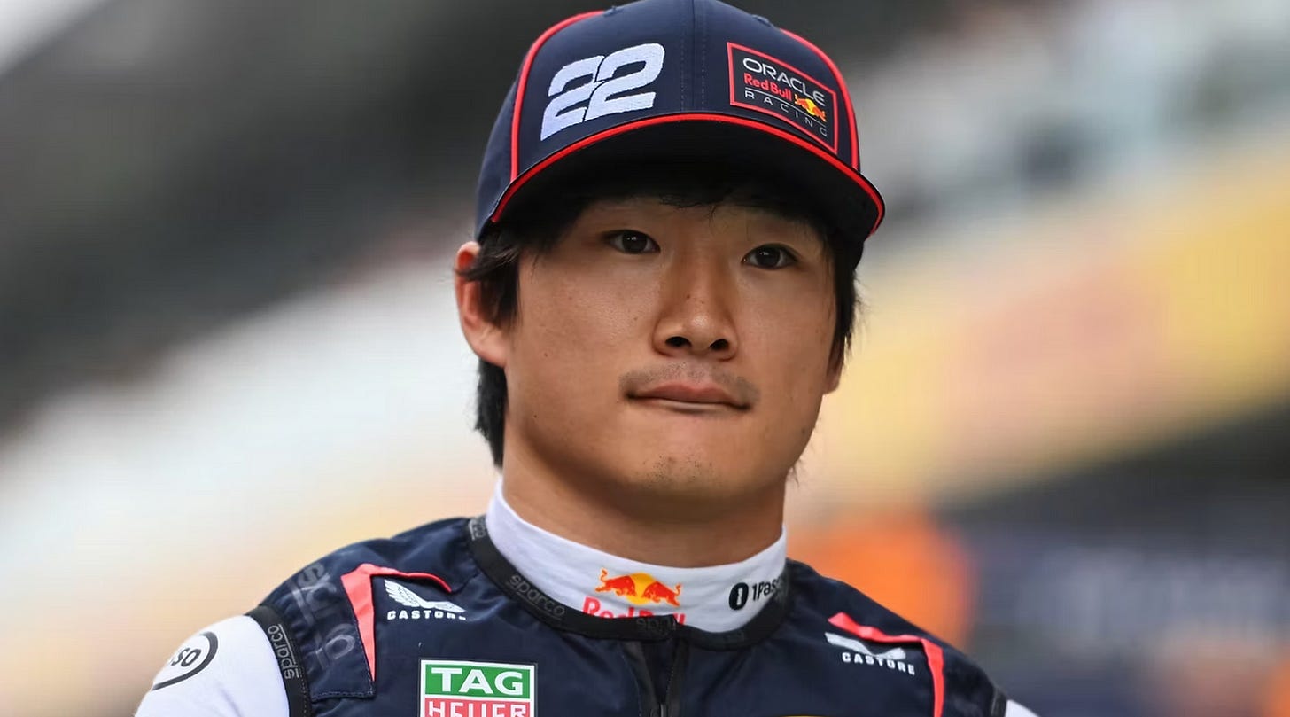 Yuki Tsunoda on contact with Liam Lawson in Monza