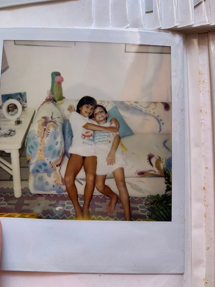 Left: Me and my cousin Frank (1996). Right: My friend Isa (2011). As I said, the decor was kept intact - note the parrot on the left.