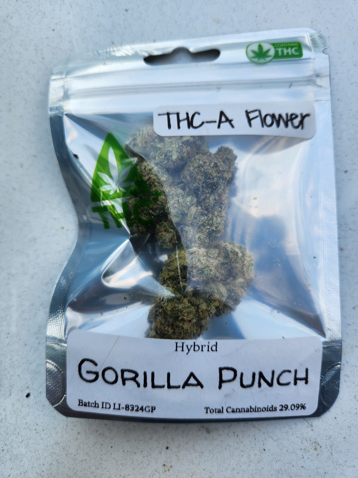 The front of the other package of Gorilla Punch I purchased. Photo by Dwayne Yancey
