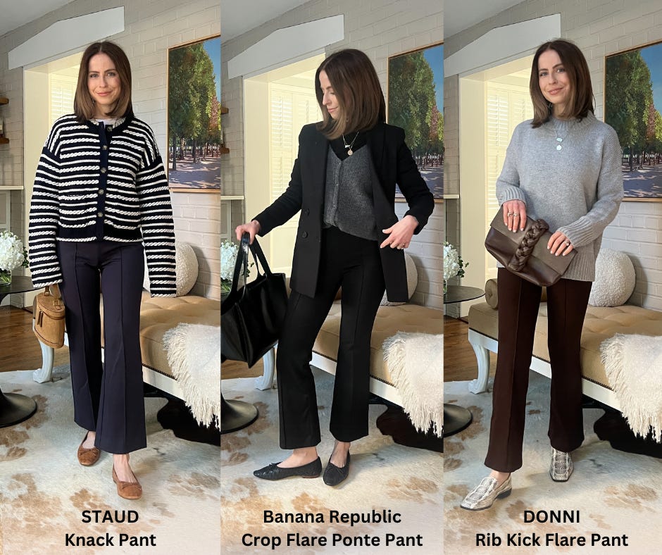 My Thoughts on the Kick Flare Pants Trend - by Kelly McCoyd