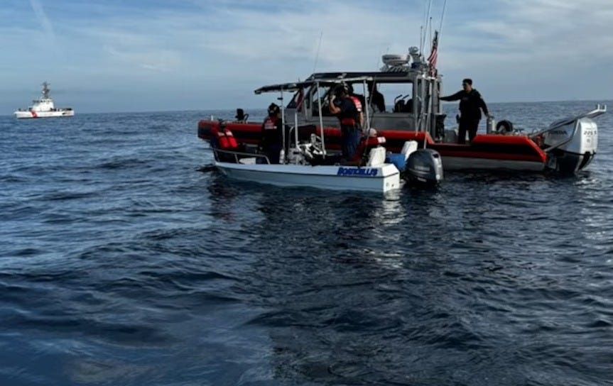 Three illegal aliens were found aboard this boat near Point Loma, California, on Thursday, April 9, 2026.