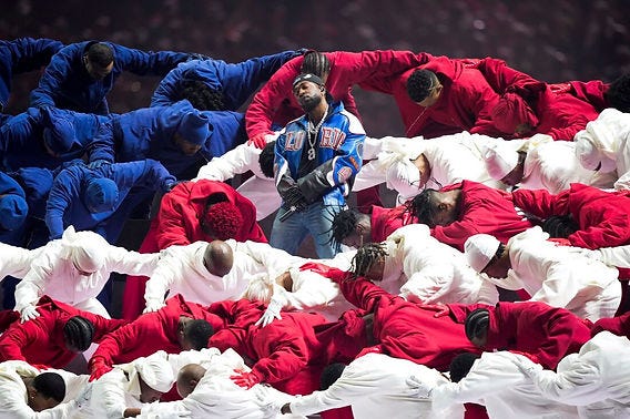 The Story Of Kendrick Lamar's Super Bowl LIX Half Time Show outfit