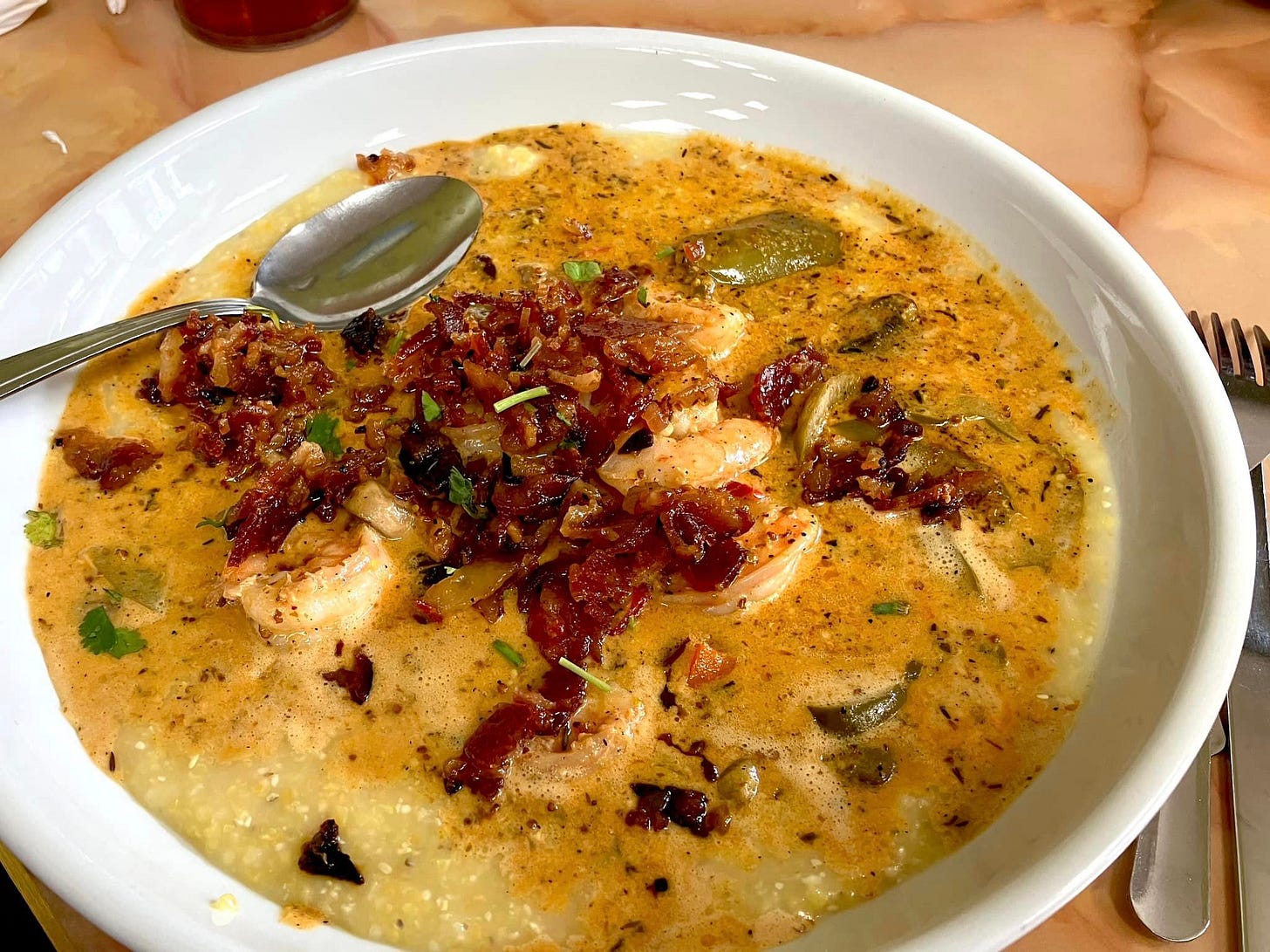May be an image of congee and ramen