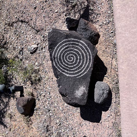 Alburquerque desert, petroglyphs, Los Hermanos