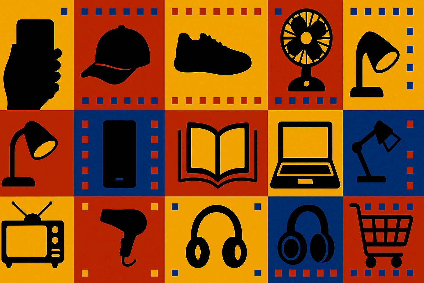 A selection of items from an ecommerce store