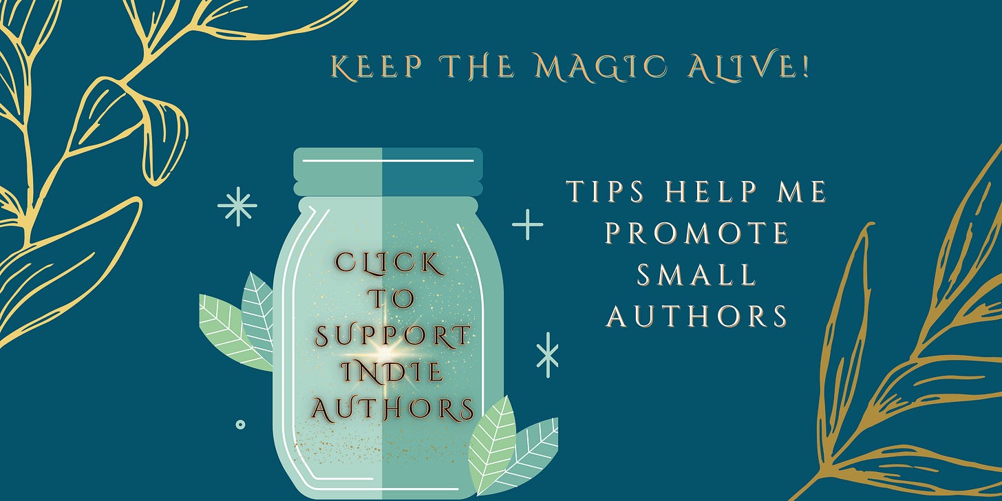 Click to Tip: Tips help me promote more small authors.