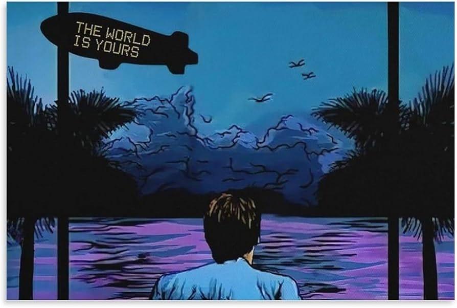 Amazon.com: Scarface The World Is Yours Movie Wall Art, Tony Montana  Prints, Pacino Canvas P Poster, 12x18inch(30x45cm) Unframed: Posters &  Prints