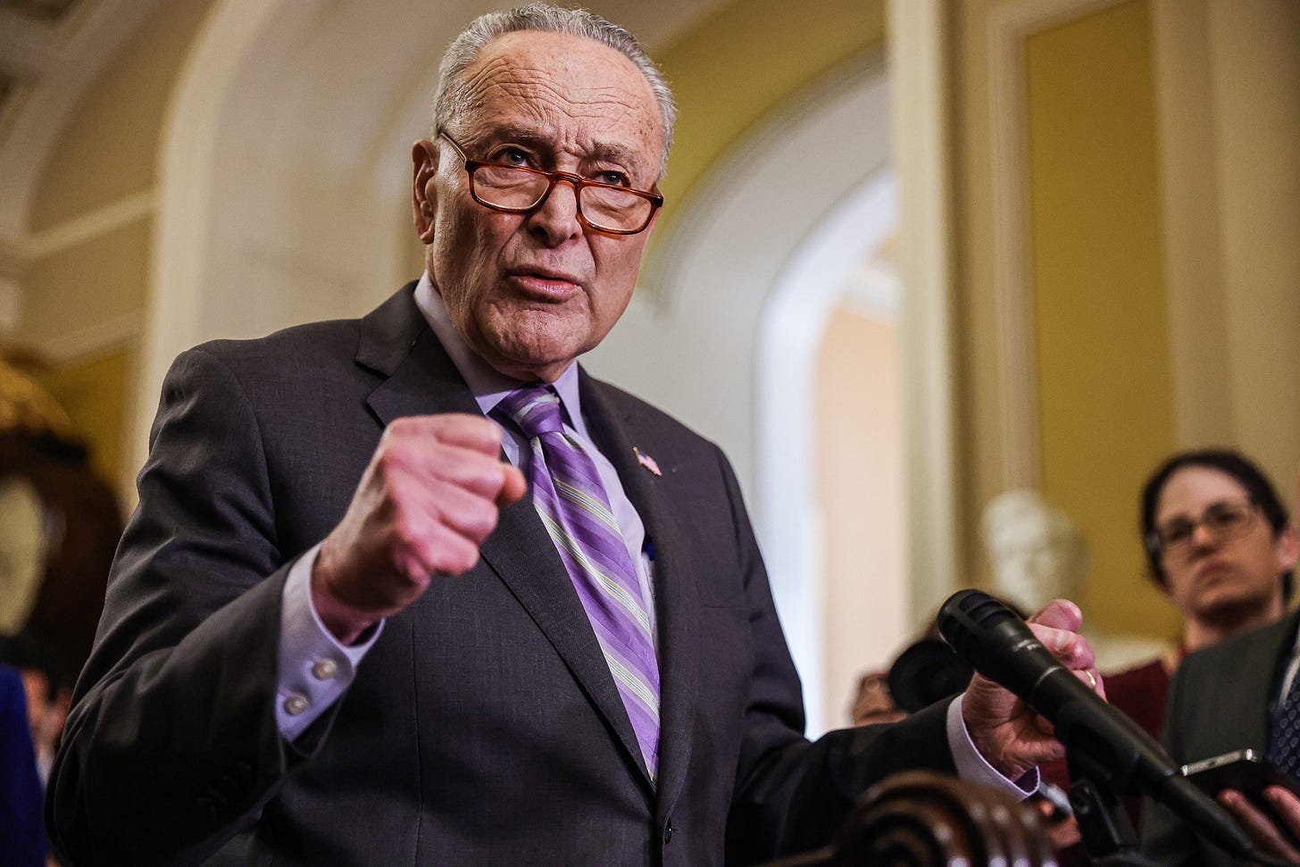 Chuck Schumer&nbsp;at the US Capitol in Washington, DC, on Feb. 6.