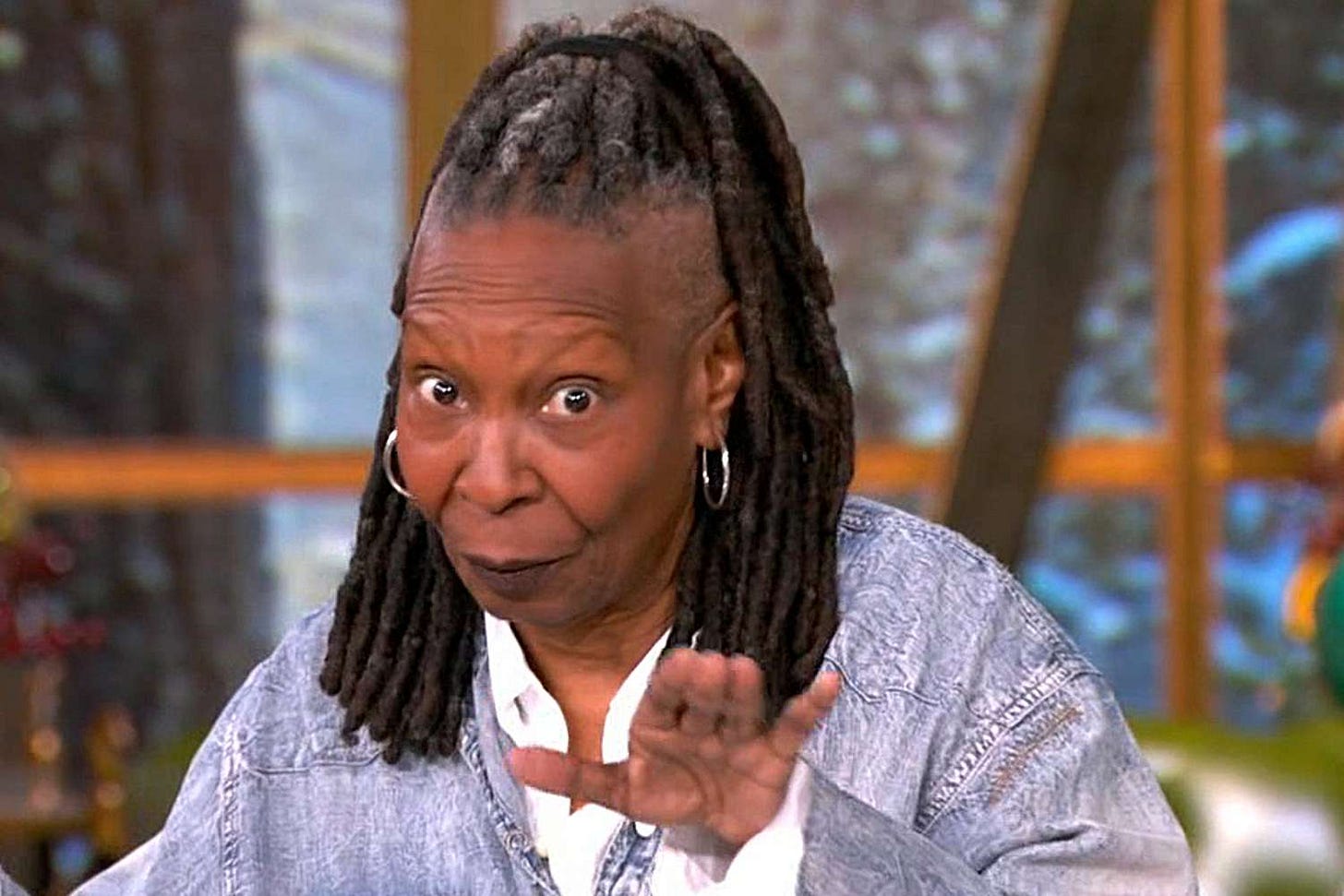 Whoopi Goldberg clarifies warning to Donald Trump about avoiding stairs Whoopi Goldberg clarifies warning to Donald Trump about avoiding stairs