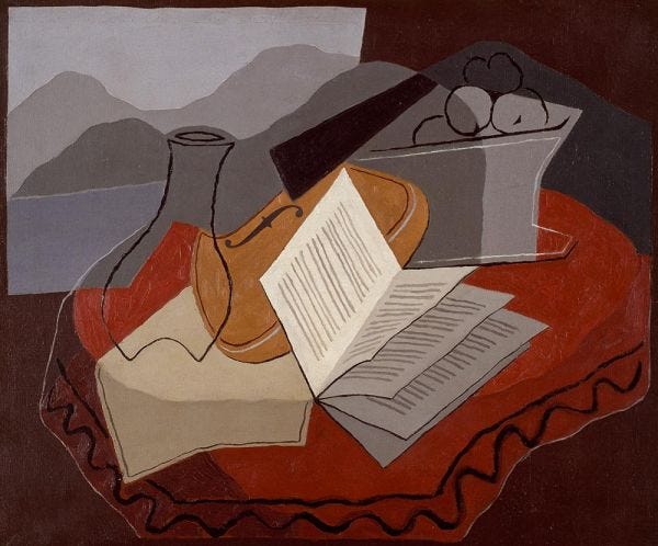 Violin before an Open Window, 1926 by Juan Gris Violin before an Open Window, 1926 by Juan Gris